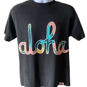 ALOHA Colorful Hawaiian Tee Shirt Unisex M Medium